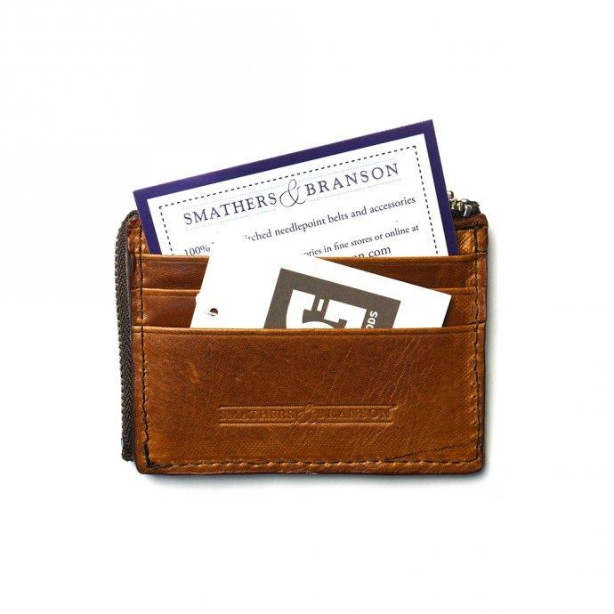 SMOKE T ONE / Needlepoint L-Shaped Zip Card Wallet - Benjamin ジップウォレット ドル |  | 06