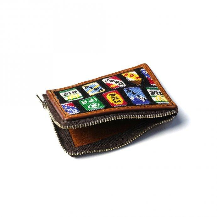 SMOKE T ONE / Needlepoint L-Shaped Zip Card Wallet - Beer Cans ジップウォレット ビール |  | 02