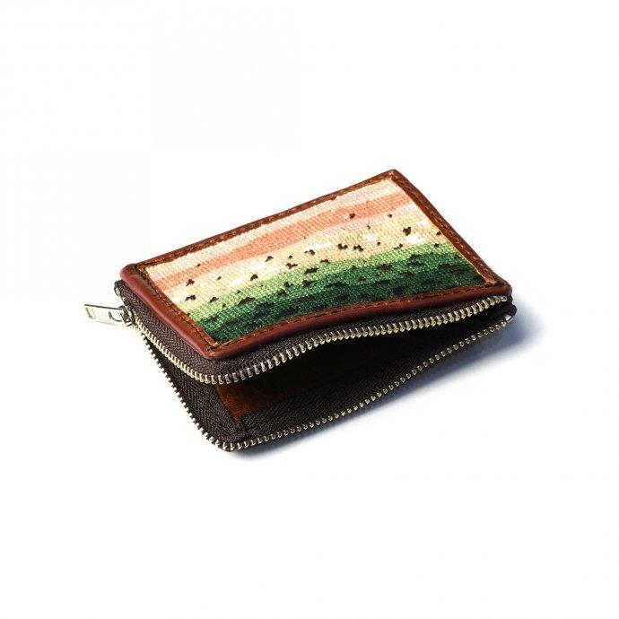 SMOKE T ONE / Needlepoint L-Shaped Zip Card Wallet - Rainbow Trout Skin ジップウォレット ニジマス |  | 02