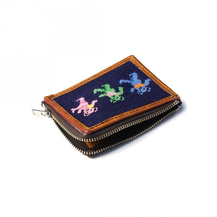 SMOKE T ONE / Needlepoint L-Shaped Zip Card Wallet - Dancing Bears ジップウォレット クマ |  | 02