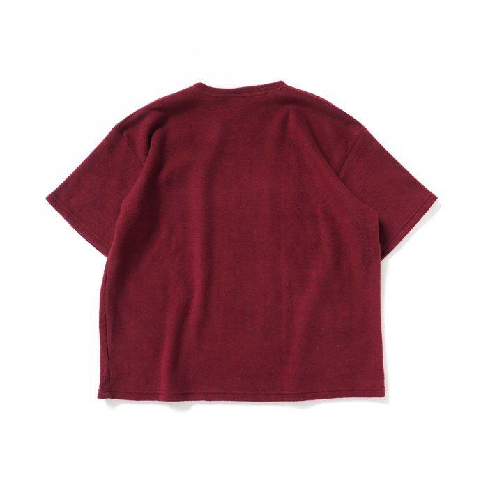 SMOKE T ONE / POLAR FLEECE TEE フリース半袖Tシャツ - Burgundy |  | 01