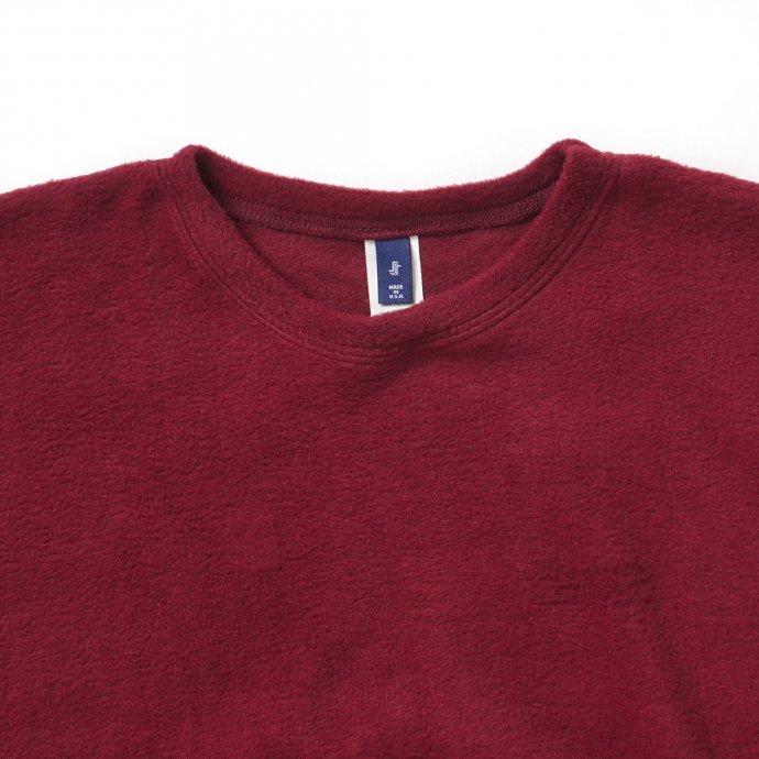 SMOKE T ONE / POLAR FLEECE TEE フリース半袖Tシャツ - Burgundy |  | 02