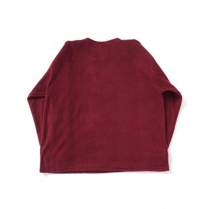 SMOKE T ONE / POLAR FLEECE L/S フリース長袖Tシャツ - Burgundy |  | 01