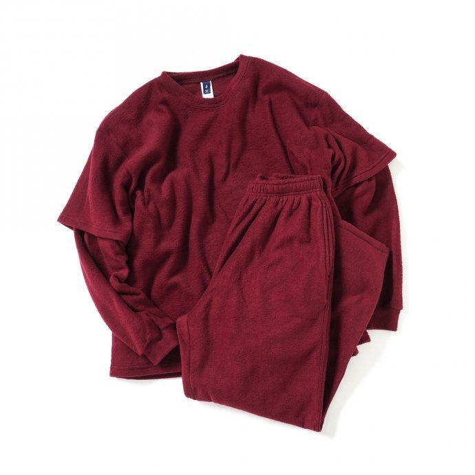 SMOKE T ONE / POLAR FLEECE L/S フリース長袖Tシャツ - Burgundy |  | 05
