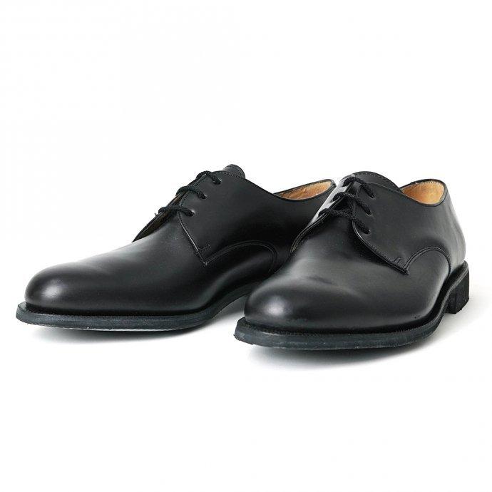 フランス軍 レザー サービス シューズ EU42 27cm相当 デッドストック ブラック 革靴 送料無料 ミリタリー オックスフォード ビジネスシューズ 黒 | 