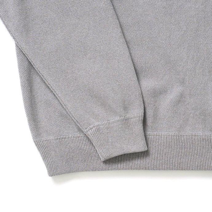 crepuscule クレプスキュール 2201-001 Light Moss Stitch L/S Sweat - L.Purple ライト 鹿の子 編み ニット ライトパープル メンズ トップス | crepuscule | 03