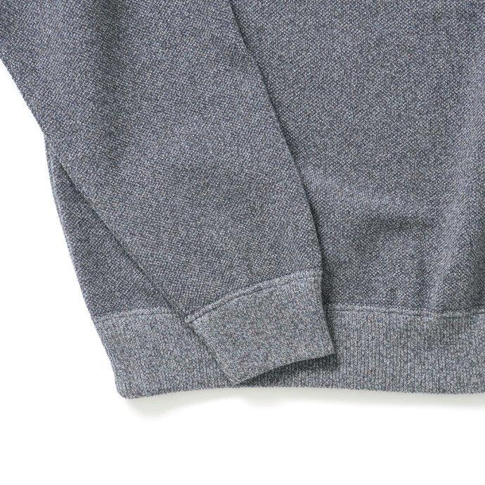 crepuscule クレプスキュール 2201-001 Light Moss Stitch L/S Sweat - Gray ライト 鹿の子 編み ニット グレー メンズ トップス | crepuscule | 03