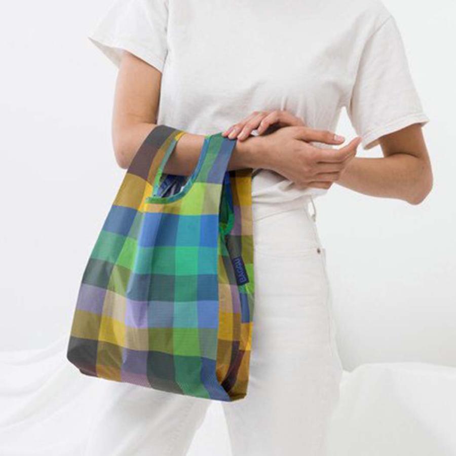 BAGGU バグー BABY エコバッグ マドラスチェック 3 ショッピングバッグ マルシェバッグ 正規品 プチギフト お祝い 贈り物 ポイント 消化 買いまわり 入園準備 … | BAGGU | 04