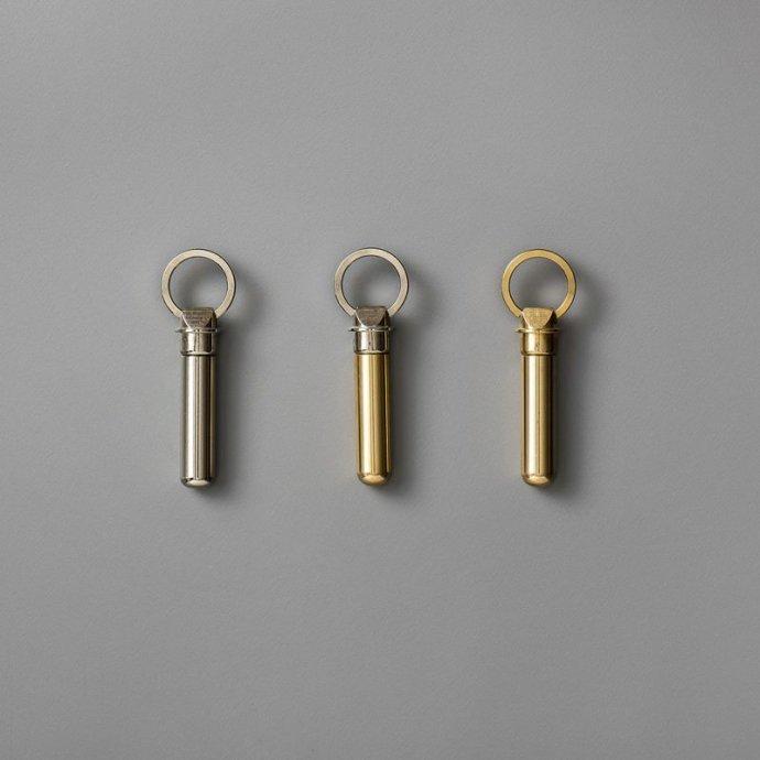 CANDY DESIGN & WORKS (キャンディーデザインワークス) / Bullet Key Ring CHW-12 キーリング - Nickel-Plated × Polished Brass キーホルダー  カラビナ… | CANDY DESIGN&WORKS | 01