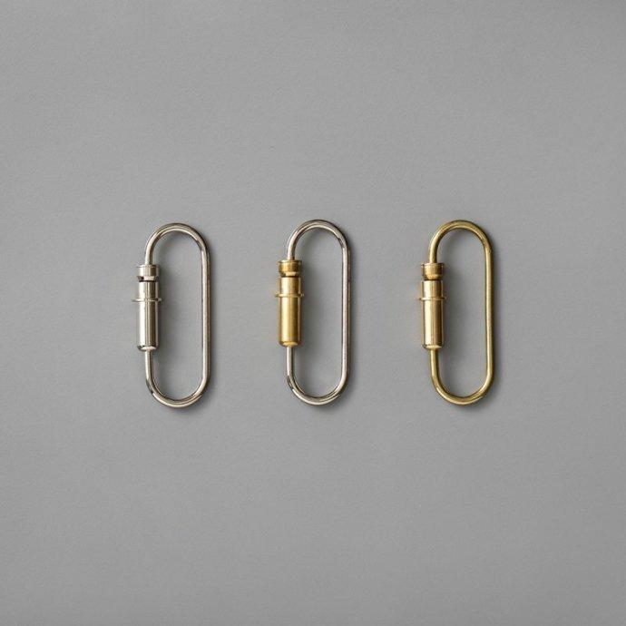 CANDY DESIGN & WORKS (キャンディーデザインワークス) / Bullet Carabiner CHW-13 カラビナキーリング - Nickel-Plated × Polished Brass キーホルダー … | CANDY DESIGN&WORKS | 01