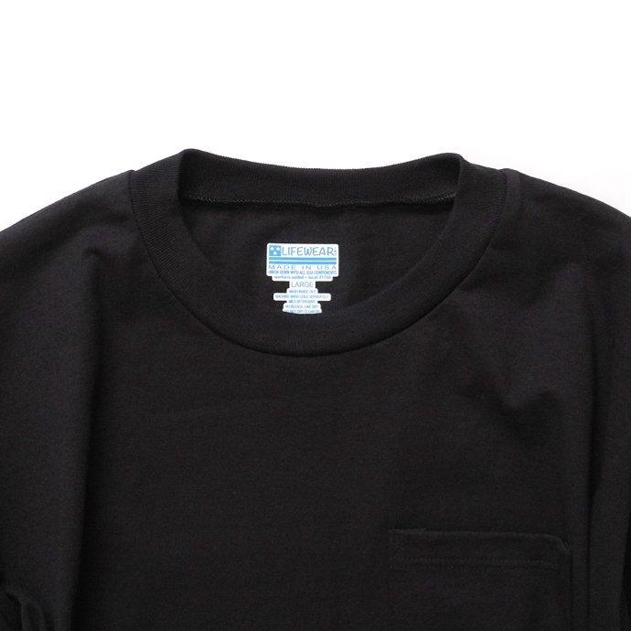 LIFEWEAR Inc. / Heavy Weight Short Sleeve Pocket T-Shirts - Black ライフウェア ヘビーウエイトポケットTシャツ ブラック アメリカ製 Made in USA | MADE IN USA | 02