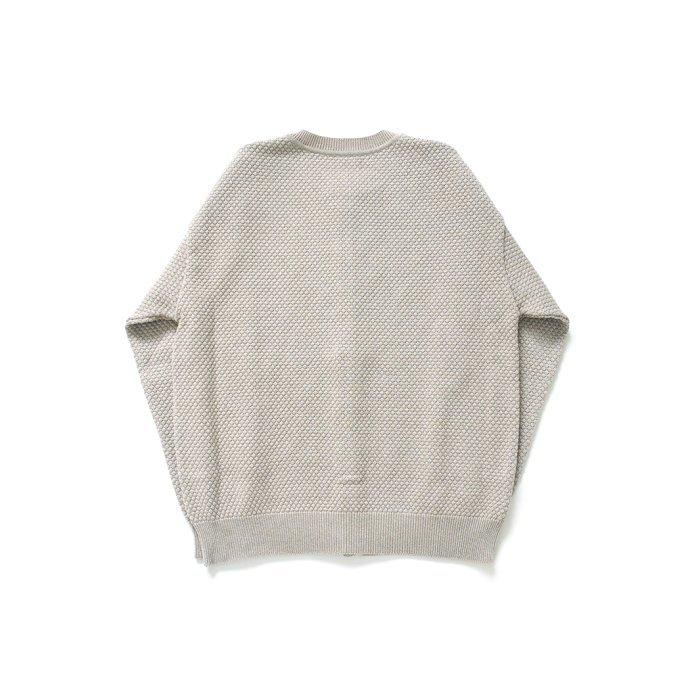 crepuscule クレプスキュール 2201-008 Popcorn Crewneck Cardigan - Beige ポップコーンニットカーディガン ベージュ メンズ トップス | crepuscule | 01