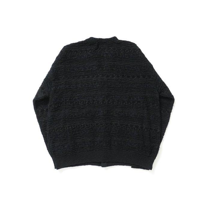 reverve / RV22S005 - Black カーディガン ブラック ニット リバーヴ リバーブ リヴァーヴ メンズ レディース ユニセックス トップス | crepuscule | 01