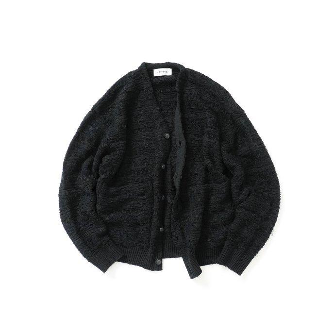 reverve / RV22S005 - Black カーディガン ブラック ニット リバーヴ リバーブ リヴァーヴ メンズ レディース ユニセックス トップス | crepuscule | 02