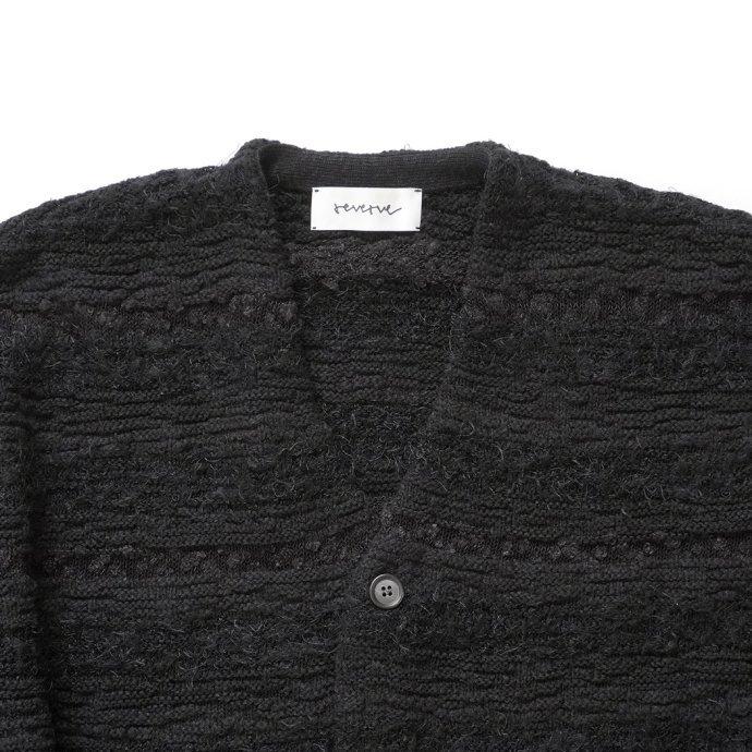 reverve / RV22S005 - Black カーディガン ブラック ニット リバーヴ リバーブ リヴァーヴ メンズ レディース ユニセックス トップス | crepuscule | 03