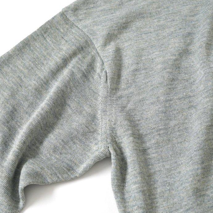 crepuscule クレプスキュール 2201-009 Ramie Basque Knit - Gray ラミーバスクニット グレー メンズ トップス | crepuscule | 03