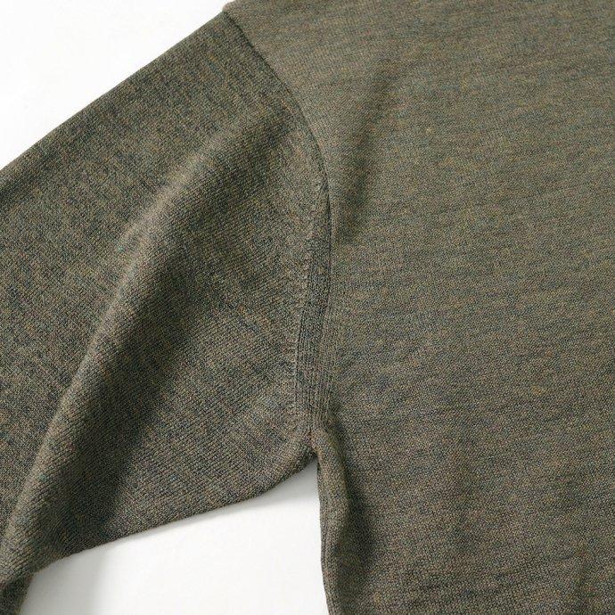 crepuscule クレプスキュール 2201-009 Ramie Basque Knit - Khaki ラミーバスクニット カーキ メンズ トップス | crepuscule | 03