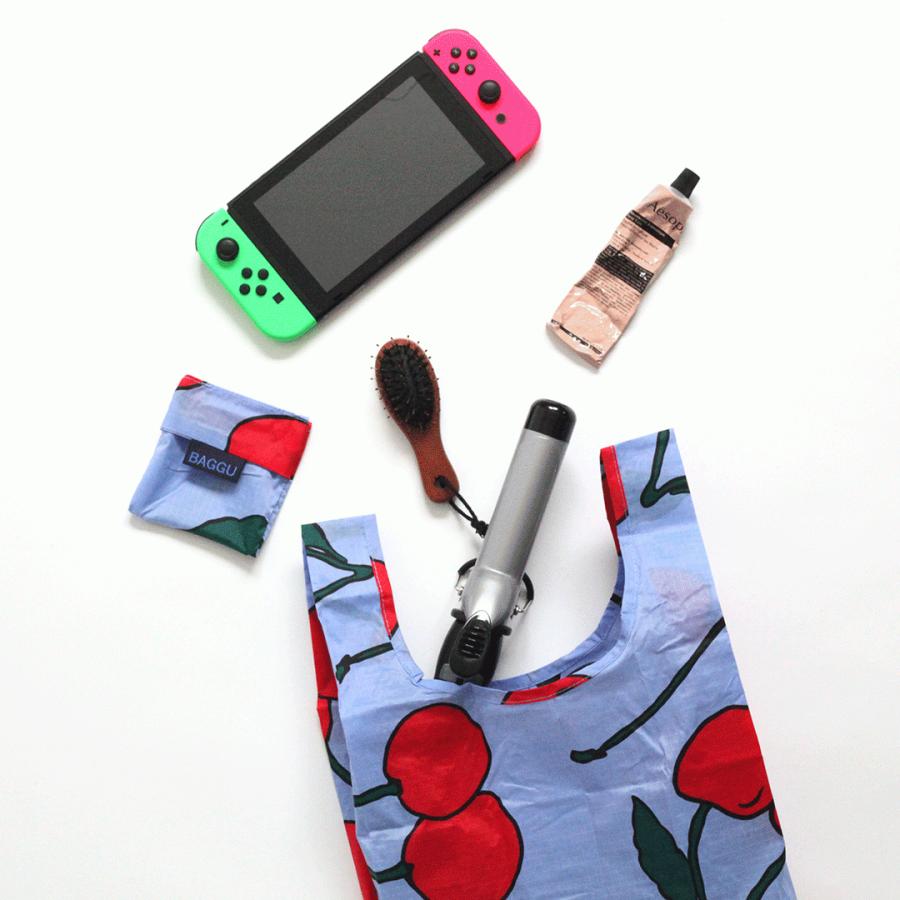 BAGGU (バグゥ) BABY エコバッグ 100%リサイクルナイロン ライムローズ ショッピングバッグ マルシェバッグ コンビニバグー 正規品 プチギフト プレゼント お… | BAGGU | 05