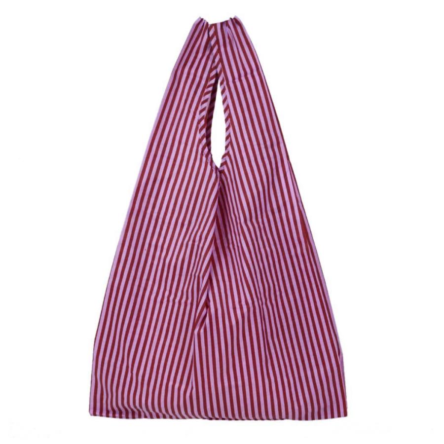 BAGGU (バグゥ) STANDARD BAGGU エコバッグ ストライプ チェリーレッド×ピンク ショッピングバッグ マルシェバッグ コンビニバグー 正規品 プチギフト プレゼ… | BAGGU | 01