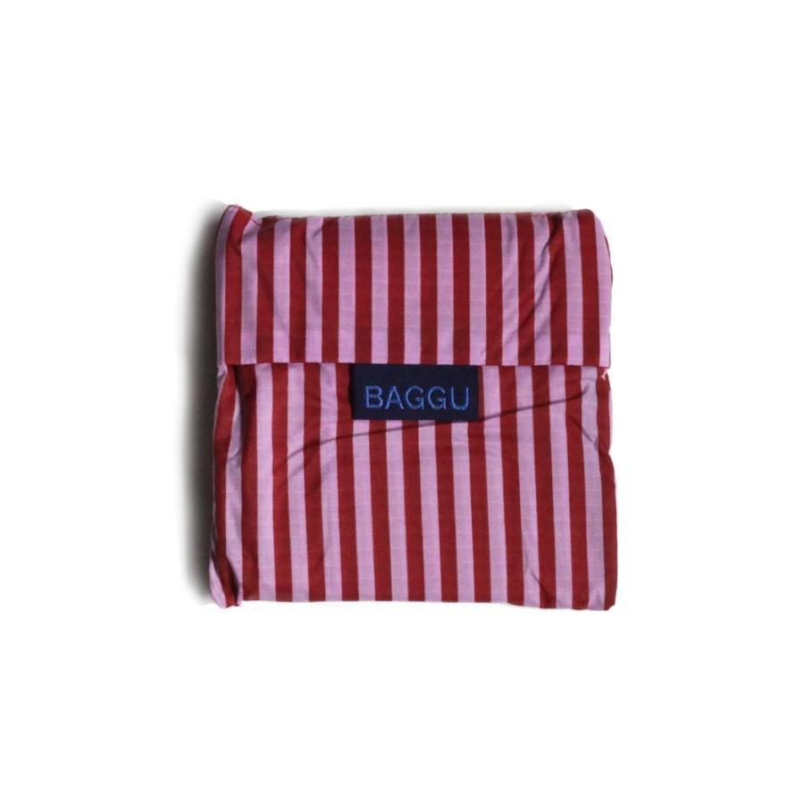 BAGGU (バグゥ) STANDARD BAGGU エコバッグ ストライプ チェリーレッド×ピンク ショッピングバッグ マルシェバッグ コンビニバグー 正規品 プチギフト プレゼ… | BAGGU | 03