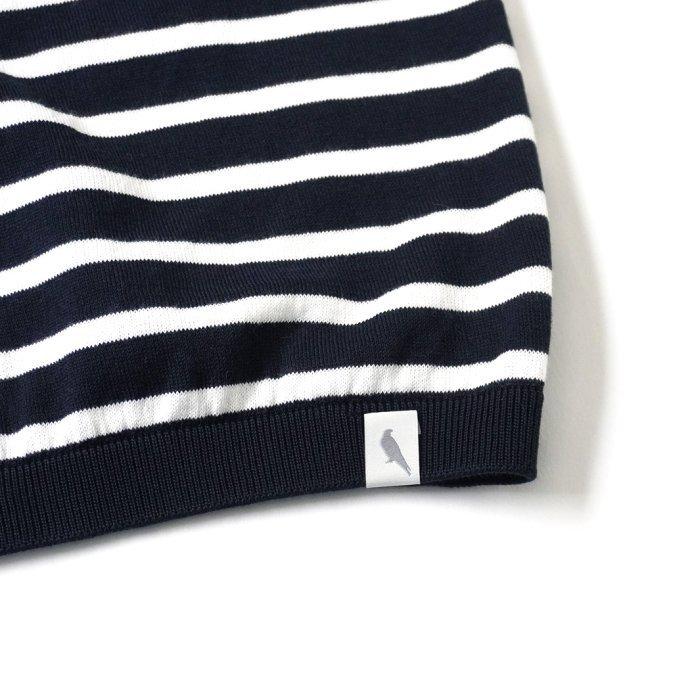 PEREGRINE ペレグリン / BRETON Knitted Tee ボーダーニットTシャツ - Navy ネイビー メンズ トップス | PEREGRINE | 05