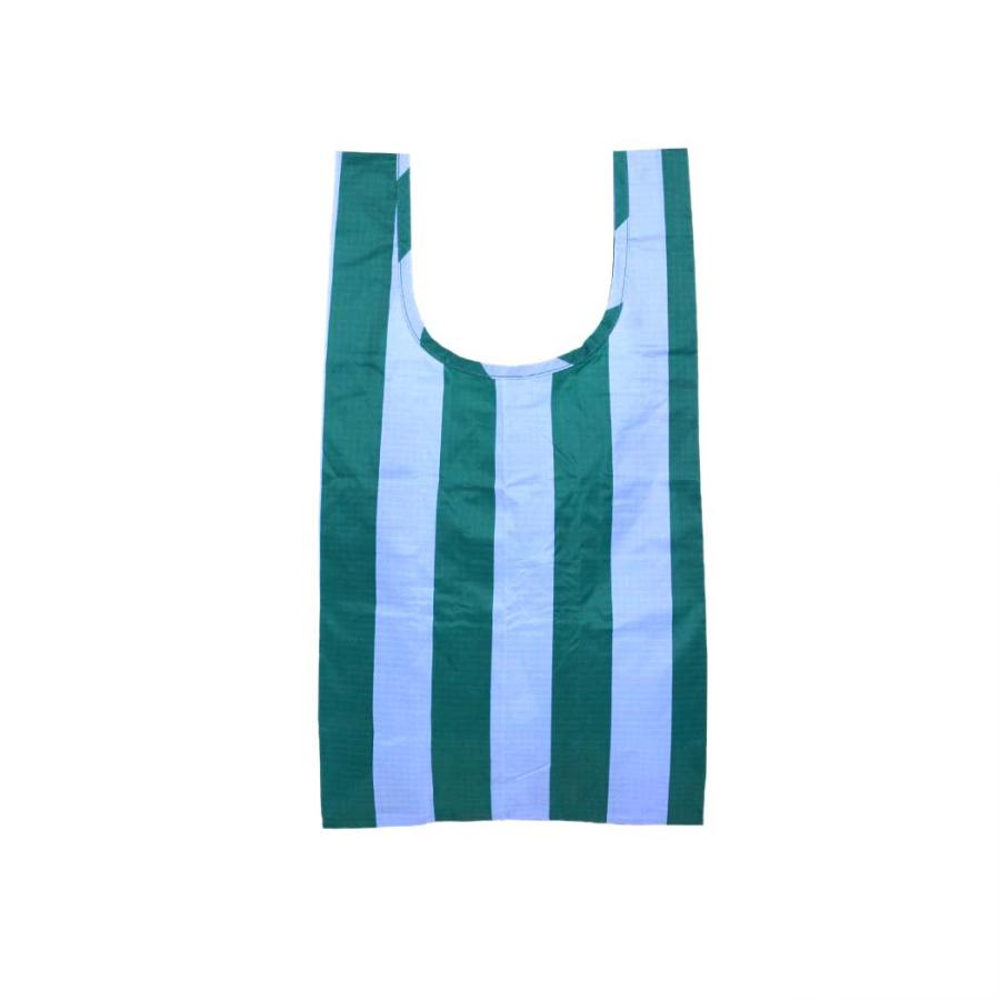 BAGGU（バグゥ） バグー BABY エコバッグ ストライプサックス×グリーン