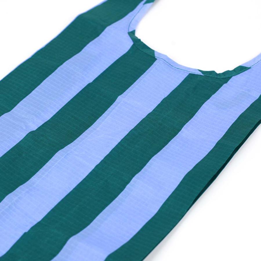 BAGGU（バグゥ） バグー BABY エコバッグ ストライプサックス×グリーン
