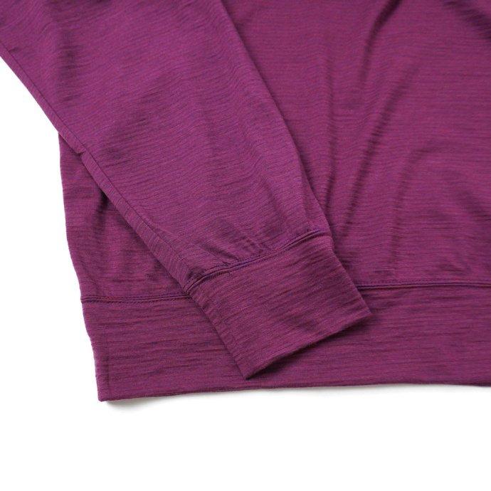 O- オー MERINO SWEATSHIRT メリノウールカットソー O- オー / MERINO SWEATSHIRT - Lilac Orange メリノウール