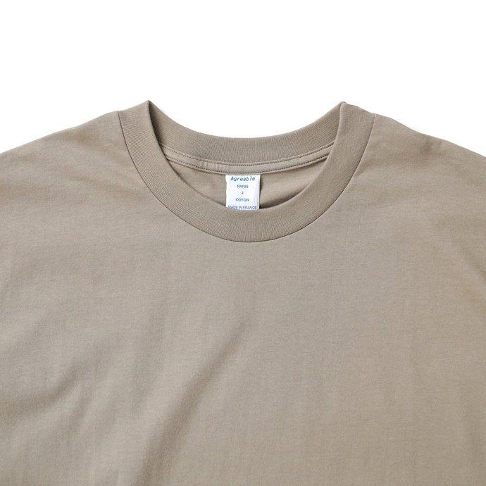 Agreable アグレアーブル ドロップショルダーTシャツ ベージュ 2016 - Beige フランス製 Made in France | Agreable | 02