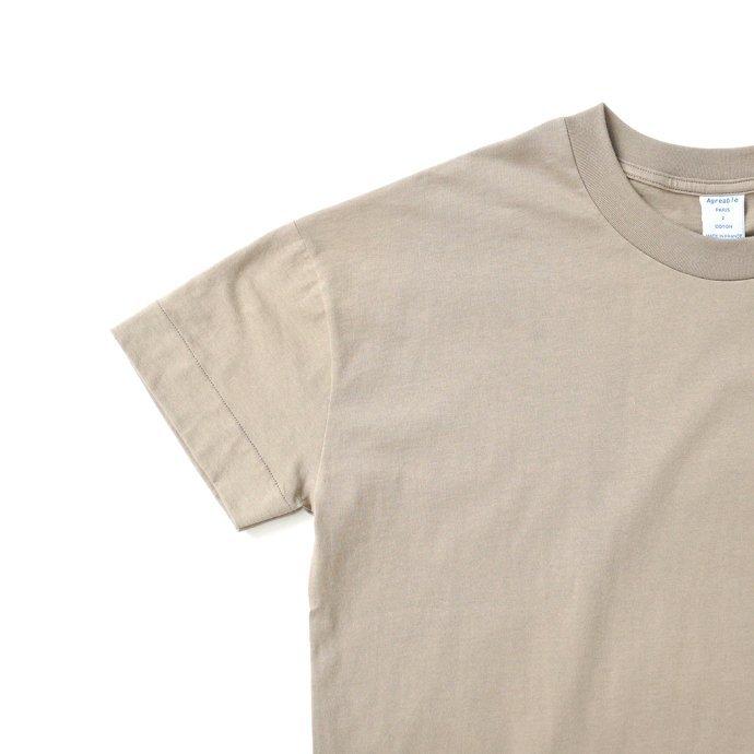 Agreable アグレアーブル ドロップショルダーTシャツ ベージュ 2016 - Beige フランス製 Made in France | Agreable | 03