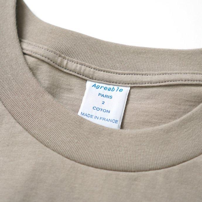 Agreable アグレアーブル ドロップショルダーTシャツ ベージュ 2016 - Beige フランス製 Made in France | Agreable | 05