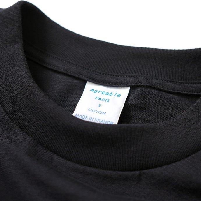 Agreable アグレアーブル クォータースリーブTシャツ ブラック 2115 - Noir フランス製 Made in France | Agreable | 04