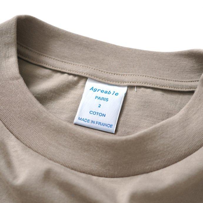 Agreable アグレアーブル クォータースリーブTシャツ ベージュ 2115 - Beige フランス製 Made in France | Agreable | 04