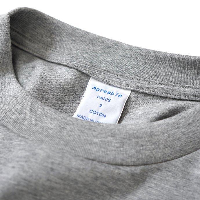 Agreable アグレアーブル クォータースリーブTシャツ ヘザーグレー 2115 - Ash フランス製 Made in France | Agreable | 04