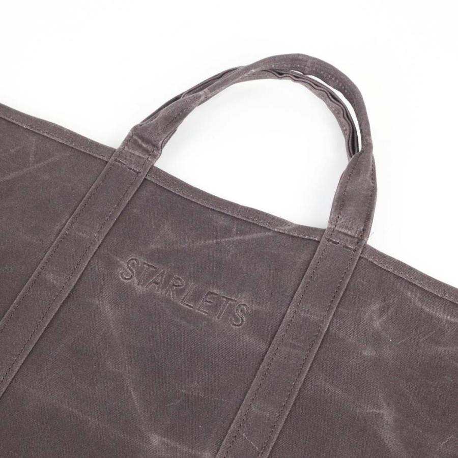 STARLETS (スターレッツ) / sh220101 パラフィン 刺繍 トートバッグ - チョコ | STARLETS | 02