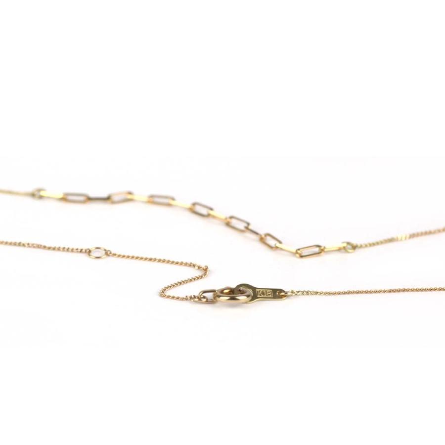 hirondelle et pepin（イロンデールエペパン）/ k18 hn-22fw-555 ルート パヴェ チェーン ネックレス | hirondelle | 02