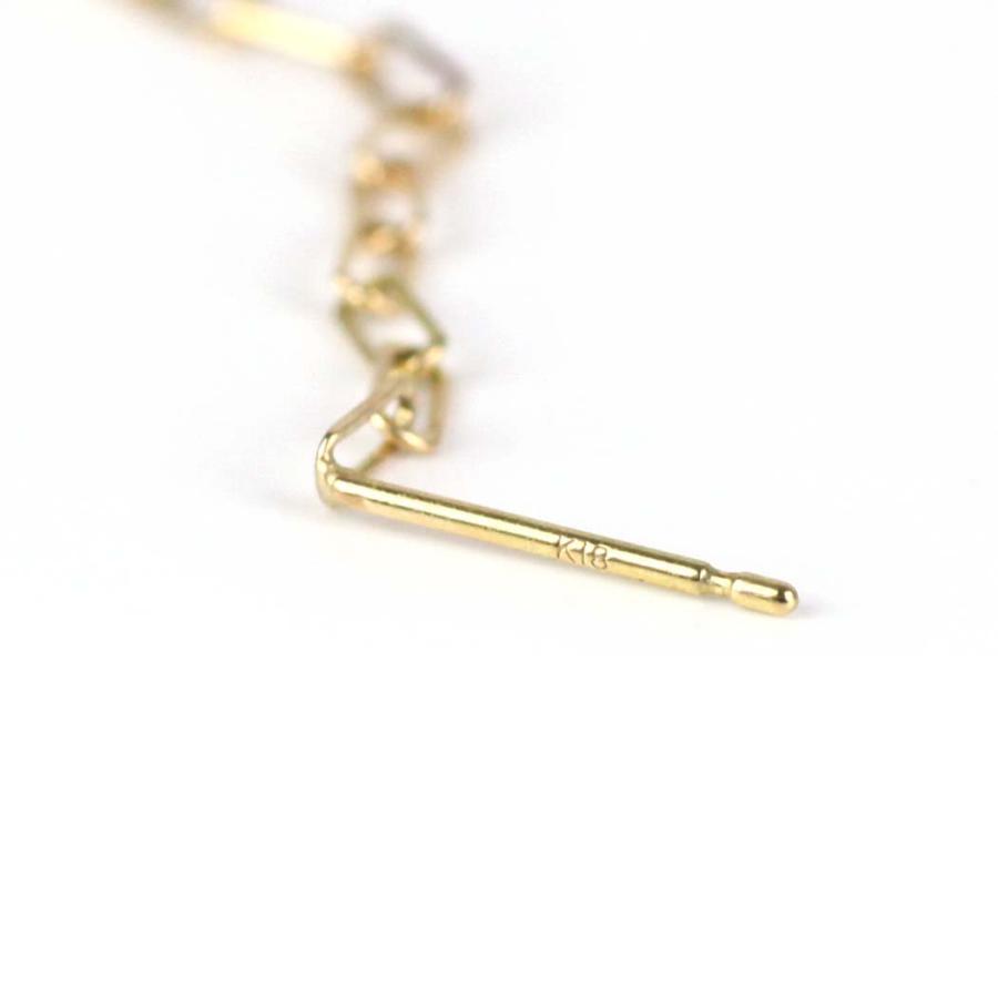 hirondelle et pepin（イロンデールエペパン）/ k18 hp-22fw-665 ルート パヴェ チェーン ピアス (片耳タイプ) | hirondelle | 03