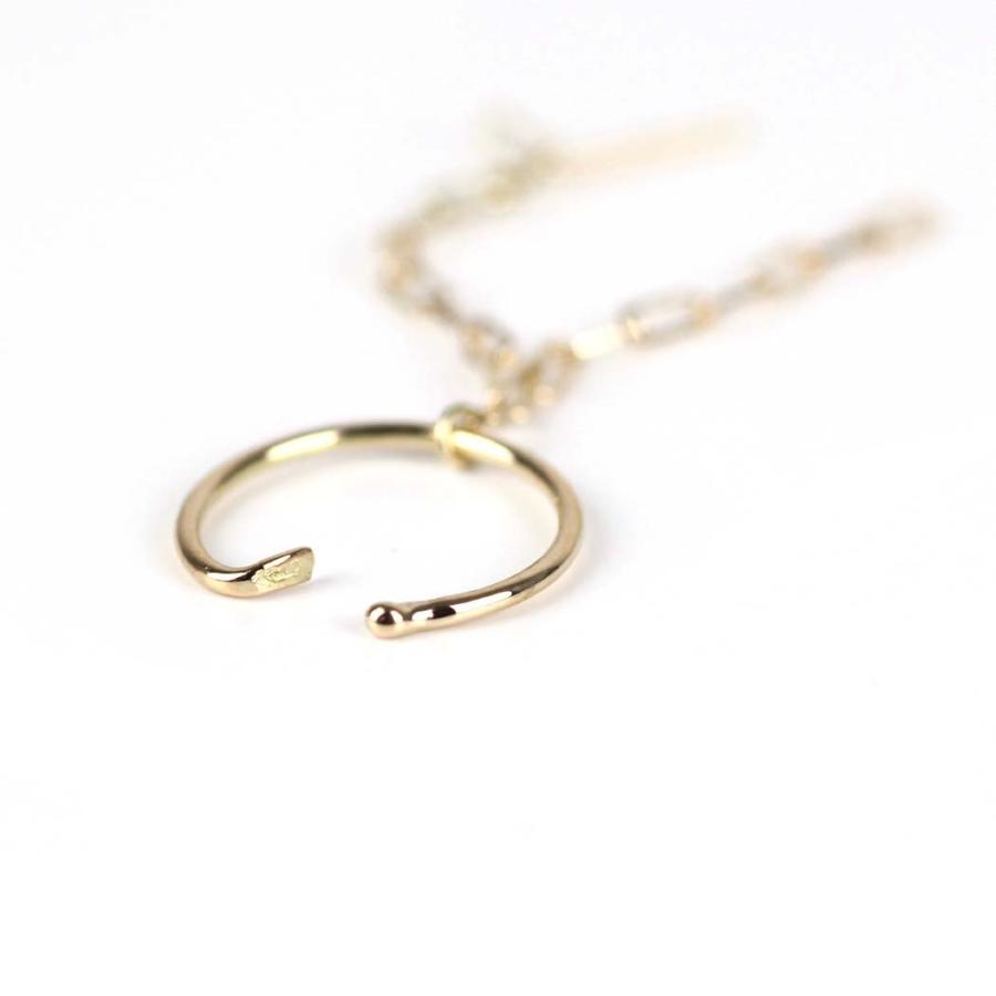 hirondelle et pepin（イロンデールエペパン）/ k18 hp-22fw-667 ルート パヴェ チェーン ピアス イヤーカフ (片耳タイプ) | hirondelle | 01