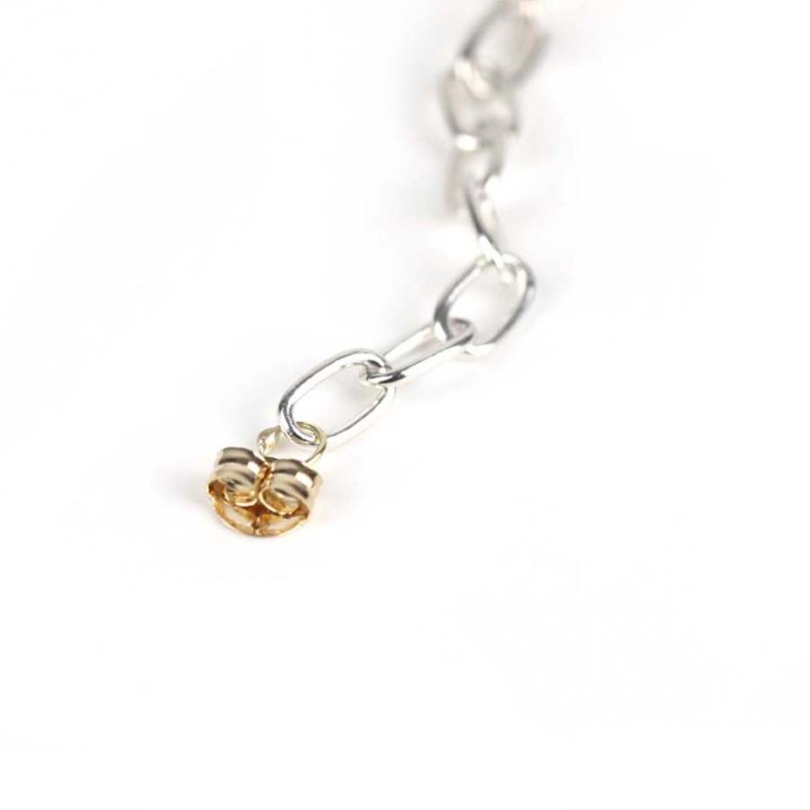 hirondelle et pepin（イロンデールエペパン）/ silver925 k18 sp-22fw-31 ルート パヴェ チェーン ピアス イヤーカフ バイカラー (片耳タイプ) | hirondelle | 03