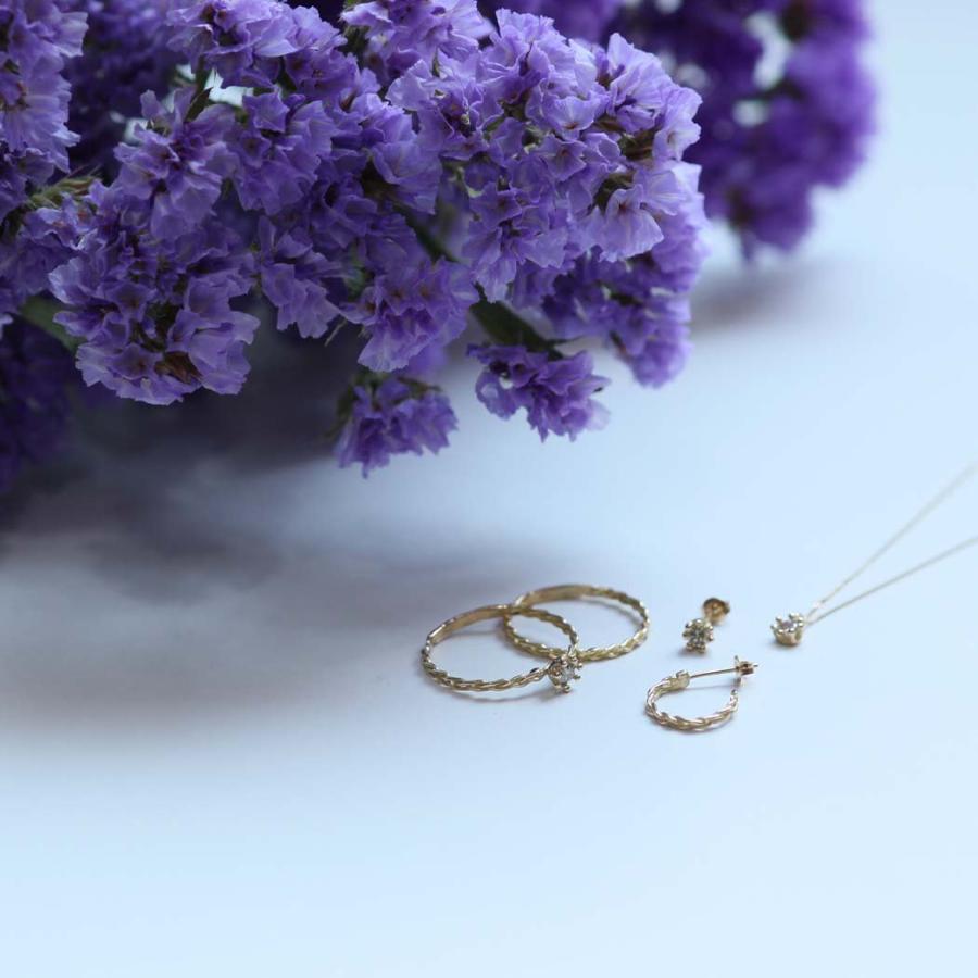 hirondelle et pepin（イロンデールエペパン）/ k18 hp-22fw-668 レ・リッド・ダン・ロー ブラウンダイヤ ピアス (片耳タイプ) | hirondelle | 05