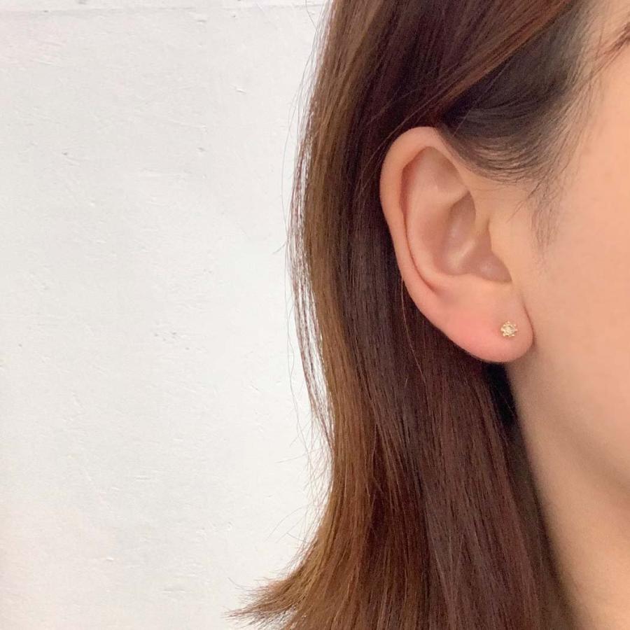 hirondelle et pepin（イロンデールエペパン）/ k18 hp-22fw-668 レ・リッド・ダン・ロー ブラウンダイヤ ピアス (片耳タイプ) | hirondelle | 06