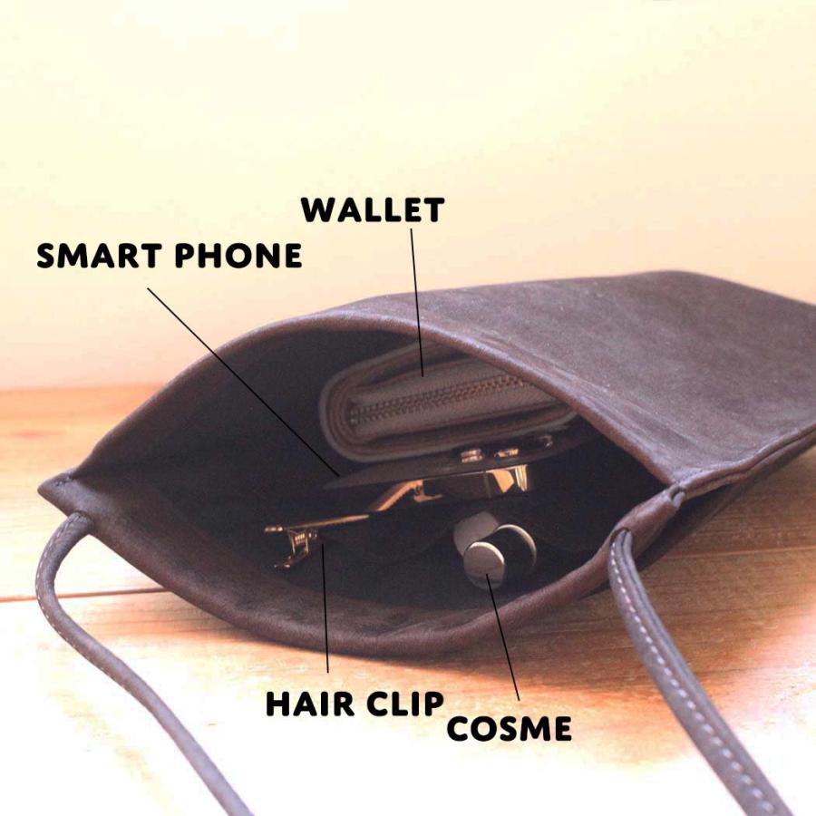 Ense（アンサ） / tate sacoche S001 縦型 サコッシュ シュリンク ブラウン | Ense | 04