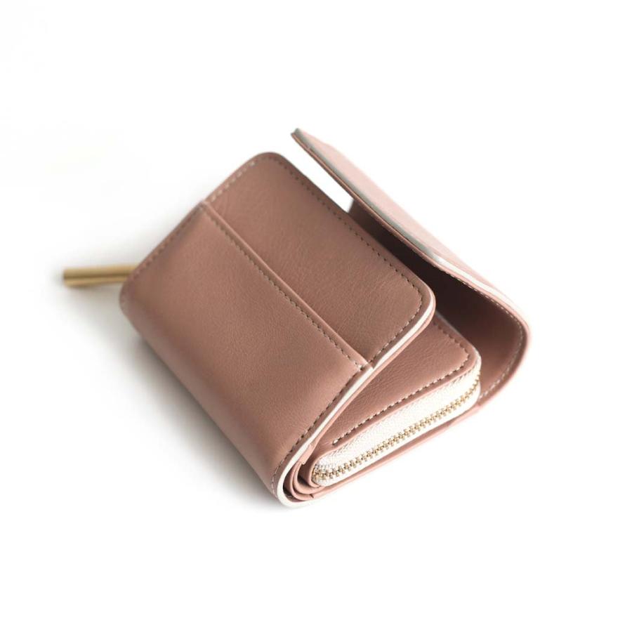 Ense（アンサ） / mini wallet ew126 ラウンドジッパー ミニ ウォレット ベージュ | Ense | 02