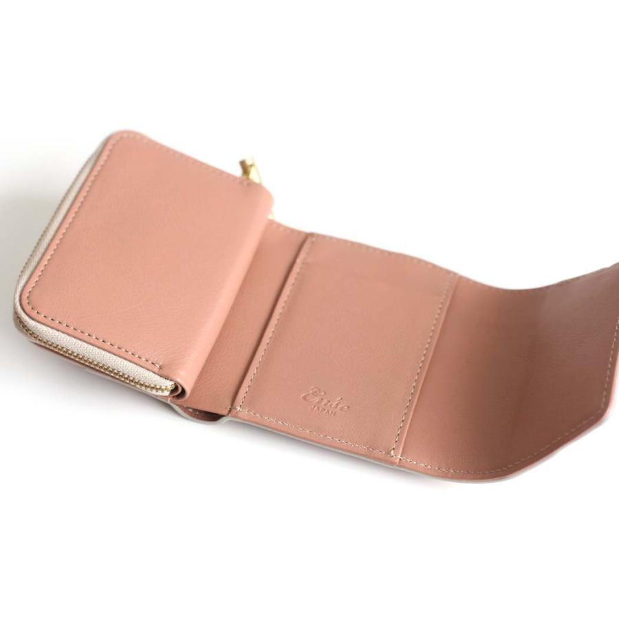 Ense（アンサ） / mini wallet ew126 ラウンドジッパー ミニ ウォレット ベージュ | Ense | 04