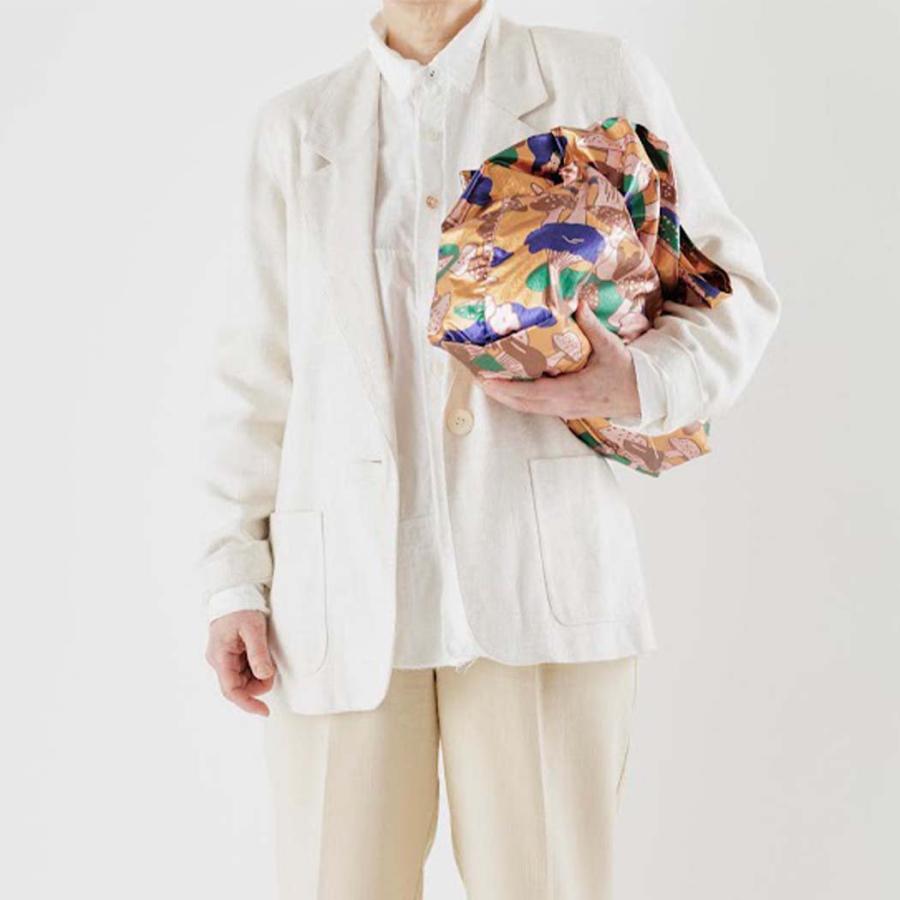 BAGGU バグゥ STANDARD エコバッグ 100% リサイクル ナイロン メタリック マッシュルーム きのこ キノコ 柄 総柄 ピンク ゴールド ショッピング バッグ コンビ… | BAGGU | 04