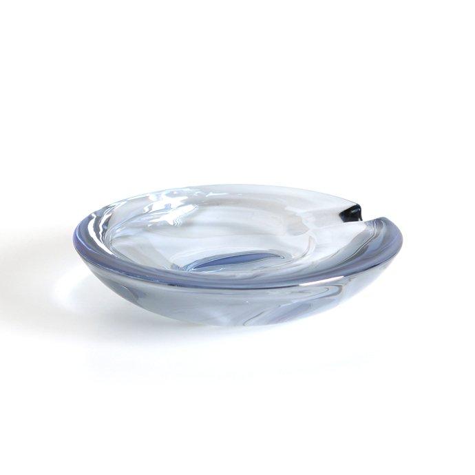 Glass Ashtray Small - Navy ガラス製シガートレイ ネイビー | 