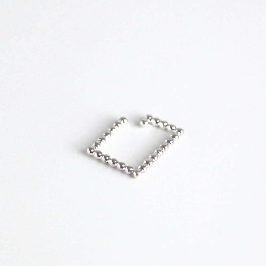 siki (シキ) / REC-EC01-SV レクタングル ドット イヤーカフ - シルバー | 