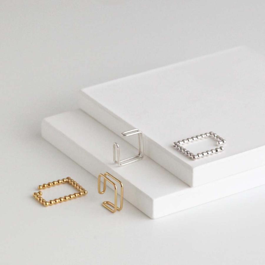 siki (シキ) / REC-EC01-SV レクタングル ドット イヤーカフ - シルバー |  | 04