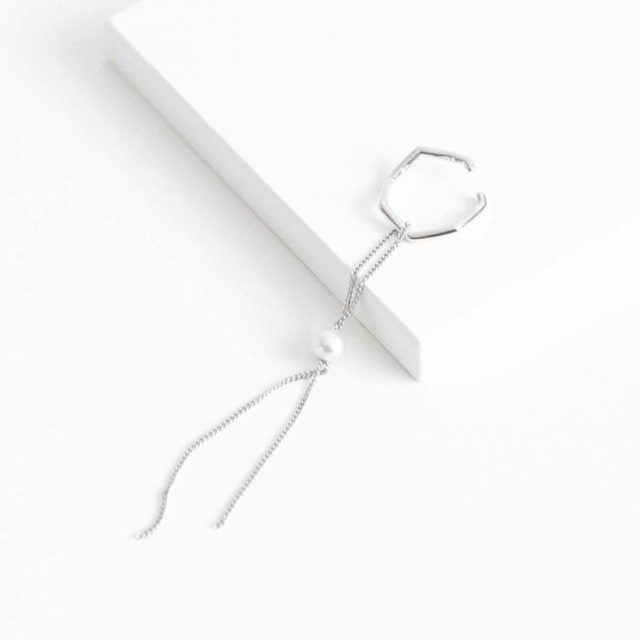 siki (シキ) / LC-ECP01-SVRP パールチェーン イヤーカフチャーム - シルバー | 