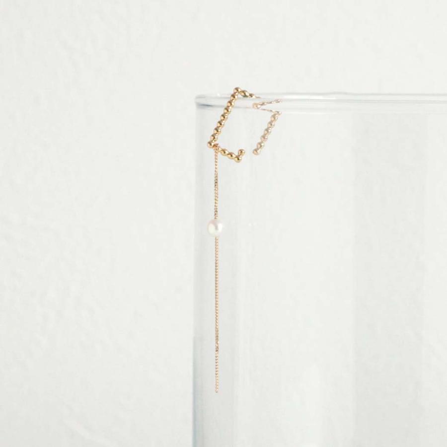 siki (シキ) / LC-ECP01-SVGD パールチェーン イヤーカフチャーム - ゴールド | 